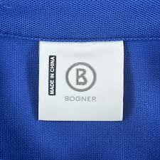 Bogner Timon Polo Shirt Men XL Blue Performance Golf Long Sleeve Designer  165