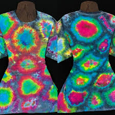 Size Large Neon Rainbow Geode Ice Dye T Shirt Products