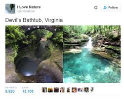 It consists of a unique, tiered waterfall between the upper falls and old man's cave. Viral Trails The Weird Popularity Of The Devil S Bathtub High Lonesome Trails