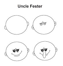 Uncle Fester Easy Drawings Step By Step Drawing Drawings