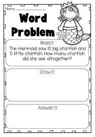 The stories are brilliant for kindergarteners with a little support, and first graders who will be able to read much of the text independently. Word Problem Printable Worksheet For First Grade Addition And Subtraction Addition Words Math Word Problems First Grade Words