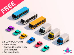 Free 3d models obj low poly. Cartoon Low Poly City Cars Pack 3d Model Cgtrader