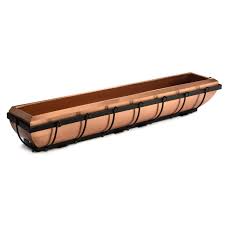 Large copper plastic planters outdoor garden flower pots & window box porch yard. H Potter Copper Window Box Hanging Flower Deck Planter 48 Inch Model Gar134b Buy Online In Angola At Angola Desertcart Com Productid 28674836