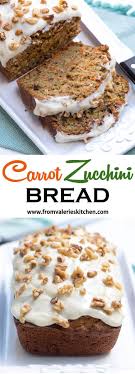 Carrot Zucchini Bread With Cream Cheese Walnut Frosting Carrot Zucchini Bread Zucchini Bread Recipes Zucchini Carrot Cakes