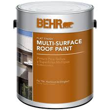 Behr 1 Gal White Reflective Flat Multi Surface Roof Paint Roof Paint Roof Cleaning Roof
