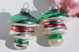Vintage Christmas Decorations Lot Clip On Candle Holders Window Balls Glass Bell Ornaments