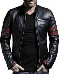 Leather Retail Wolverine Faux Leather Jacket Black Leather Jacket Men Leather Jacket Men Striped Leather Jacket