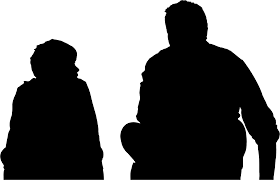 Father And Son Sitting Silhouette Minus Landscape Icons Png Free Png And Icons Downloads