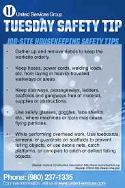 A toolbox talk is a brief, informal meeting that addresses various safety topics relating to your workers. This Week S Tuesday Safety Tip Is About Job Site Housekeeping United Services Is Dedicated Making Safet Safety Tips Safety Talk Occupational Health And Safety
