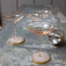 Shop champagne glasses, flutes & saucers at the champagne company all lsa international champagne stemware collections. Set Of Four Gold Rimmed Cocktail Glasses Cocktail Glasses Cocktail Glassware Drinking Accessories