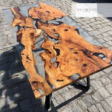 Checks, heart checks, and incursions. Live Edge Olive Slabs Dining Table With Transparent Epoxy Custom Odywood
