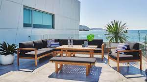 Buy Bay 7 Piece Outdoor Mid Height Lounge Dining Setting Harvey Norman Au Outdoor Lounge Outdoor Sectional Sofa Outdoor