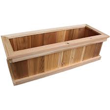 36 In Cascades Rectangular Cedar Wood Planter N836 The Home Depot In 2021 Rectangular Planters Cedar Planter Box Cedar Planters