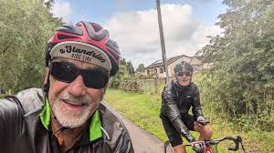 Today Frank Dona and I decided to brave the blustery weather and go for a  short spin in the sunshine. Frank was waiting for me when I rolled up to  the memorial,