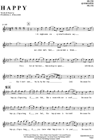 Klick Auf Die Noten Um Reinzuhoren Happy Querflote Von Pharrell Williams Fur Noten Und Playback Zum D Klarinette Noten Saxophon Noten Querflote Noten