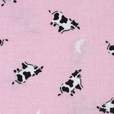 Black And White Cow Print Fabric Cow Fabric Pink Black White Cows And Moons Small Print Cotton Sale 1 Yard Cow And Moon Fabric Pink Fabric