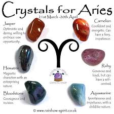 A Set Of Birthstone Crystals Jasper Carnelian Hematite Ruby Bloodstone Aquamarine For The Star Sign Aries 21 Mar Aries Birthstone Zodiac Stones Crystals