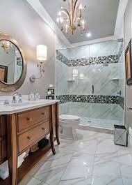 The uniform pattern pairs nicely with the marble tile that can have a lot of different color flowing through it. Calacatta Marble Bathroom Carmel Stone Imports Palo Alto Monterey Ca