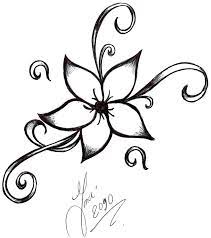 Add small lines inside the petals coming off the small center oval. Drawing Simple Basic Flower Line Drawing
