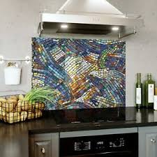 glass splashback kitchen tile cooker