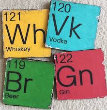 Diy Anthropologie Periodic Table Of Alcohols Cork Coasters Cork Coasters Vodka Alcohol
