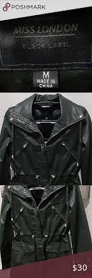 Miss London Jacket Collection By Miss London Black Label Size M Color Dark Green And Silver Zippers Very Light Perfect For Jackets Jean Coat Jackets For Women