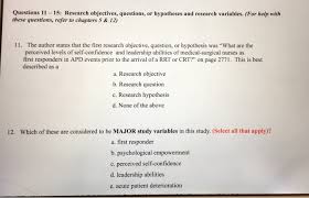 The first part of this question calls for a distinction between research questions and research objectives. Solved The Author States That The First Research Objectiv Chegg Com