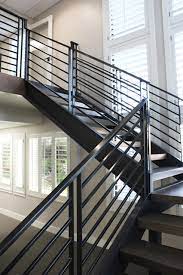 This innovative collection of low maintenance railings offers unobstructed views capable of fitting any indoor or outdoor, commercial or residential design. Blackened Steel Railing And Stairs Modern Treppen Salt Lake City Von Outdoor Elements Houzz