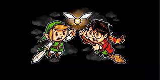 Zelda Harry Potter Crossover Geek Art Teefury Harry Potter Video Games