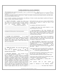 Our sample forms are blank, fillable and printable as pdf or word documents. Florida Residential Lease Agreement Free Download