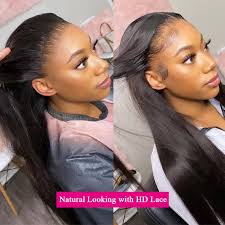Iris Queen 13x4 HD Straight Lace Front Human Hair Wig 20 Inch