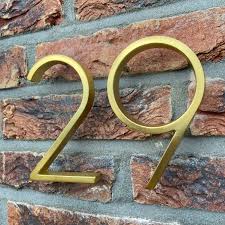 2 gold house numbers outline shadow. Golden Modern House Numbers Of High Quality Yessential