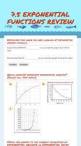Hannah started her clothing line with 55 stores in the year 2012 with an annual growth rate of 2.5%. 7 5 Exponential Functions Review Interactive Worksheet By Shannon Ritter Wizer Me