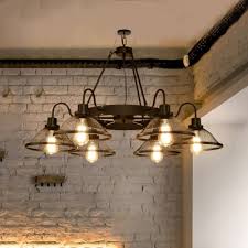 Metal Mesh Flared Chandelier 6 Lights 8 Lights Industrial Pendant Lighting In Black With Gooseneck Takeluckhome Com