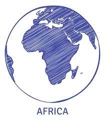 Mapa Mundi Redondo Com A Africa No Centro Planeta Terra Isolado Em Fundo Branco Vetor Premium