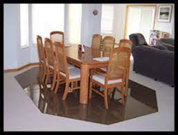The hard plastic allowed the chairs to move in and out easily and provide a thick barrier between the spilled food and the rug! Dining Room Table Carpet Protector Off 66