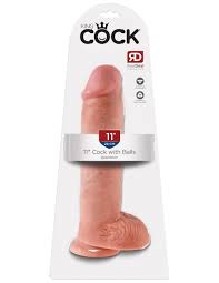 KING COCK 11IN COCK WBALLS FLESH | Sex Toys