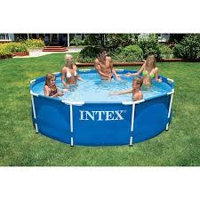 Intex 10 X 30 Metal Frame Swimming Pool Portable Swimming Pools Intex Plastic Swimming Pool