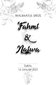 Contoh kad kahwin ini khas saya tujukan kepada siapa yang memerlukan. Majlis Perkahwinan Fahmi Najwa 16 01 21 Pove My Kad Digital