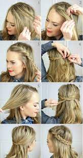 Une Couronne De Cheveux Tordus Coupe Les Cheveux De Mi Longueur Une Couronne De Mittellange Haare Frisuren Einfach Mittellange Haare Geflochtene Frisuren