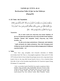 Hal itu disebabkan karena fitrah mereka telah rusak. Tafsir Qs Yunus 40 41 Pdf