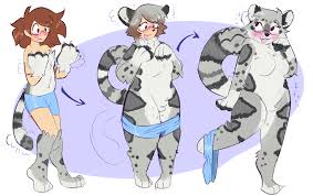 Sneps are always cute [M human -> F snow leopard] unknown artist :  rtransformation