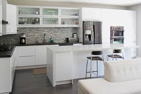 White Ikea Kitchen With Metal Framed Glass Doors Dendra Doors In 2020 White Ikea Kitchen Modern Kitchen Glass Cabinets Glass Kitchen Cabinets