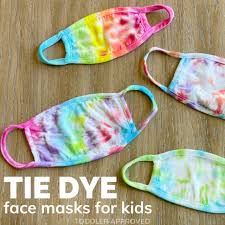 Tie Dye Face Mask Craft For Kids Toddler Approved In 2020 Mask For Kids Face Masks For Kids Tie Dye Diy