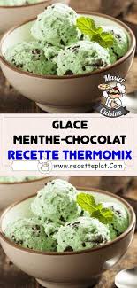 Glace Menthe Chocolat Au Thermomix En 2020 Recettes De Cuisine Glace Menthe Chocolat Thermomix Recette