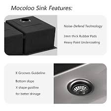 Many homeowners find undermount sinks to be especially stylish in their kitchen or bathroom. Undermount 50 50 Double Bowls Kitchen Sink Mocoloo 33 X19 Inch Gunmetal Black Nano Brushed Finish 16 Gauge Stainless Steel Sink With Two Equal 10 Deep Basins Kitchenfaucets Com