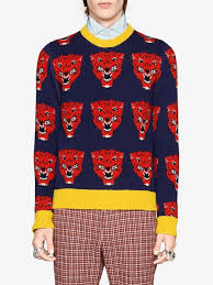 Gucci Tiger Jacquard Knitted Sweater