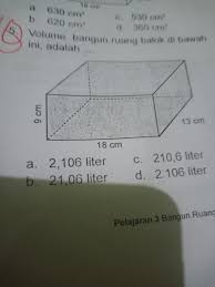 Volume bangun ruang di bawah ini adalah. Volume Bangun Ruang Balok Dibawah Ini Adalah Brainly Co Id