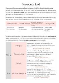 Infoblatt Convenience Food Unterrichtsmaterial Im Fach Hauswirtschaft In 2020 Hauswirtschaft Unterrichtsmaterial Wirtschaft