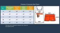 hooters girl uniform size chart new hooters orange